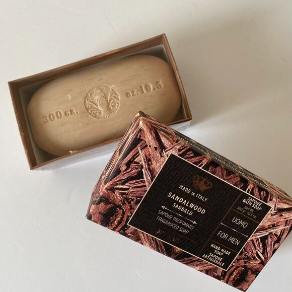 Handmade Tuscany Soap for Men's Sandalwood Bar Box‎ 10.5oz. - Picture 1 of 3